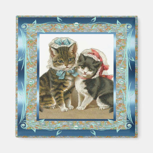Antieke magneet Antieke turquoise katten