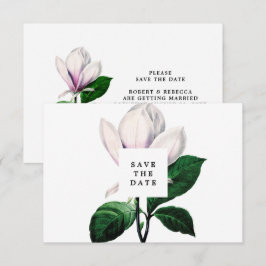 antieke magnolia bloemensave the date kaart