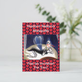Antieke Malaria Muggen Dame Uitnodiging Briefkaart (Staand voorkant)