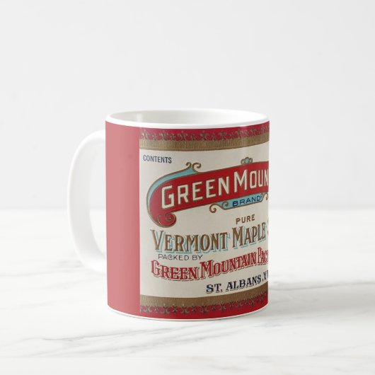 Antieke Maple Syrup Mok (Voorkant links)