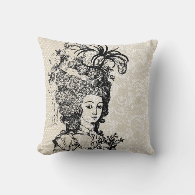 Antieke Marie Antoinette kussen (Voorkant)