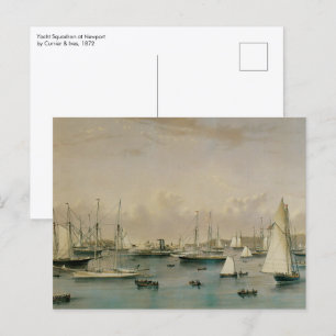 Antieke maritieme afbeelding Jacht Squadron in New Briefkaart