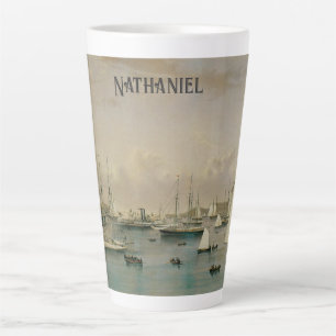 Antieke maritieme afbeelding Jacht Squadron in New Latte Mok