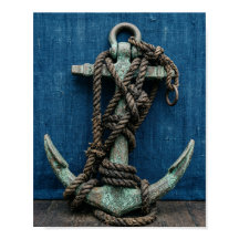 Antieke maritieme patina bronzen anker volledig zi