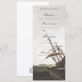 Antieke Maritieme Scheeps Oude Geld Menu (Voorkant / Achterkant)