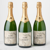 antieke marmeren champagnefles label sparkling wijnetiket (Flessen)