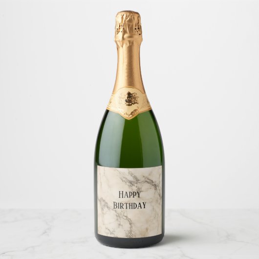 antieke marmeren champagnefles label sparkling wijnetiket (Voorkant)