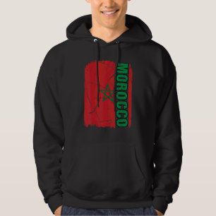 Antieke Marokkaanse Vlag Marokko Trots Wortels Erf Hoodie