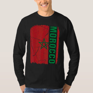 Antieke Marokkaanse Vlag Marokko Trotsheid Wortels T-shirt