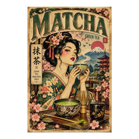 Antieke Matcha Poster (Voorkant)