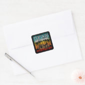 ANTIEKE MECHANICIEN VIERKANTE STICKER (Envelop)