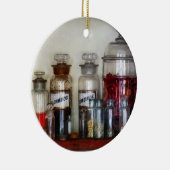 Antieke medicijnflesjes keramisch ornament (Rechts)