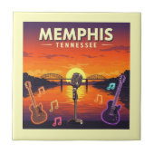 Antieke Memphis Tennessee Tegeltje (Voorkant)
