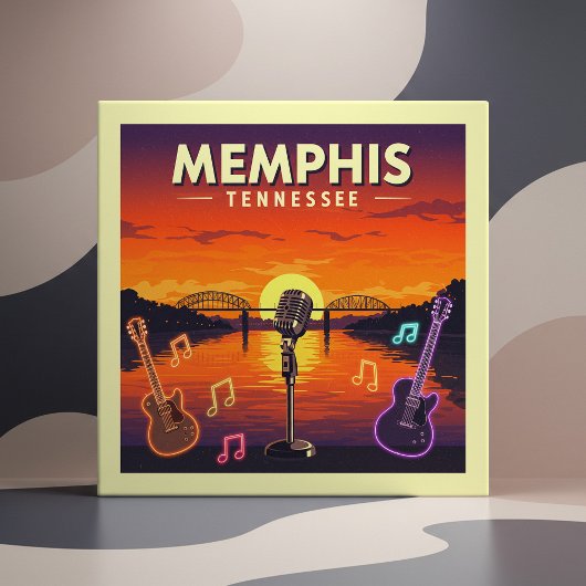 Antieke Memphis Tennessee Tegeltje