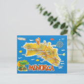 Antieke Menorca Spanje geïllustreerd Briefkaart (Staand voorkant)