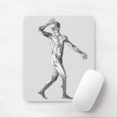 Antieke menselijke anatomie, mannelijke lichaamssp muismat (Met muis)