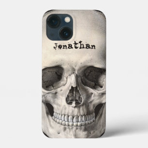Antieke menselijke anatomie schedel, Halloween ske iPhone 13 Mini Hoesje