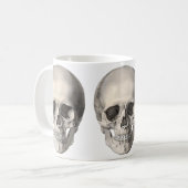 Antieke menselijke anatomie schedel, Halloween ske Koffiemok (Voorkant links)