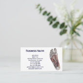 Antieke Menselijke Anatomie Voet Voeten Podiatrie Visitekaartje (Staand voorkant)