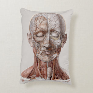 Antieke Menselijke Anatomie Wetenschap, Hoofd Keel Accent Kussen