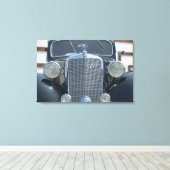 antieke mercedes 2 canvas afdruk (Insitu (Houten vloer))