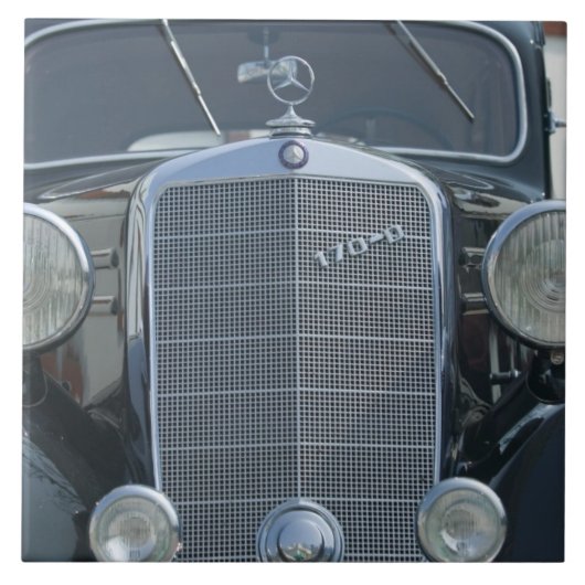 antieke mercedes 2 tegeltje (Voorkant)