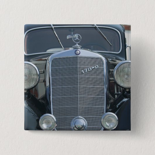 antieke mercedes 2 vierkante button 5,1 cm (Voorkant)