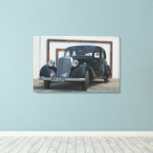 antieke mercedes 3 canvas afdruk (Insitu (Houten vloer))