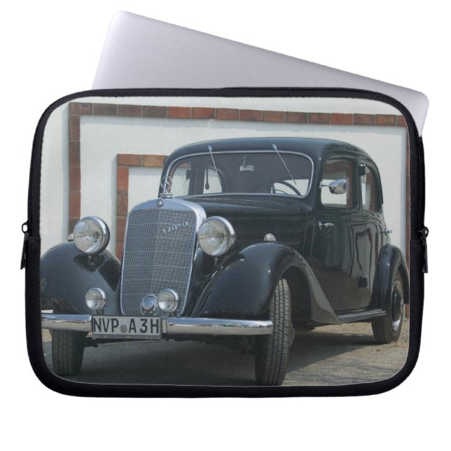 antieke mercedes 3 laptop sleeve (Voorkant)