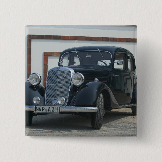 antieke mercedes 3 vierkante button 5,1 cm (Voorkant)