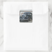 antieke mercedes 3 vierkante sticker (Tas)