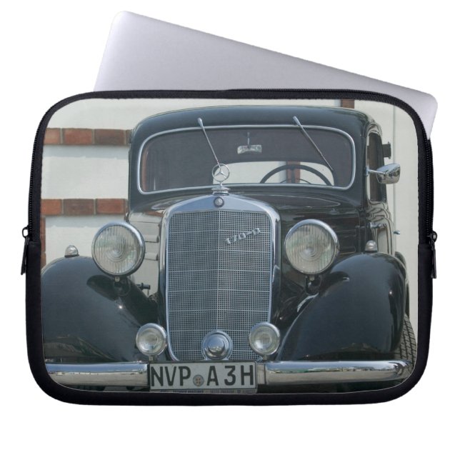antieke mercedes laptop sleeve (Voorkant)
