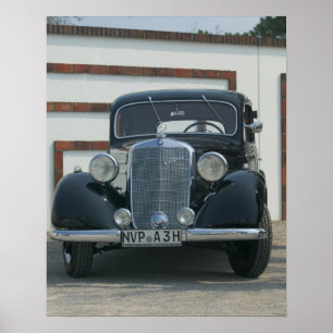 antieke mercedes poster