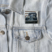 antieke mercedes vierkante button 5,1 cm (In situ)
