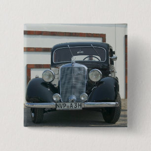 antieke mercedes vierkante button 5,1 cm