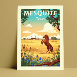 Antieke Mesquite Texas Briefkaart