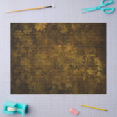 Antieke messing gouden grunge damast schrift tissuepapier (Craft)