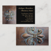 Antieke Meubelen  Fleur De Lis Visitekaartje (Voorkant / Achterkant)