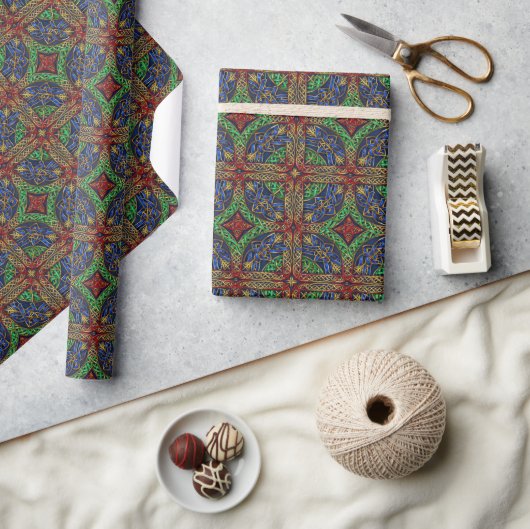 Antieke middeleeuwse Keltische knopen Cadeaupapier (Crafts)