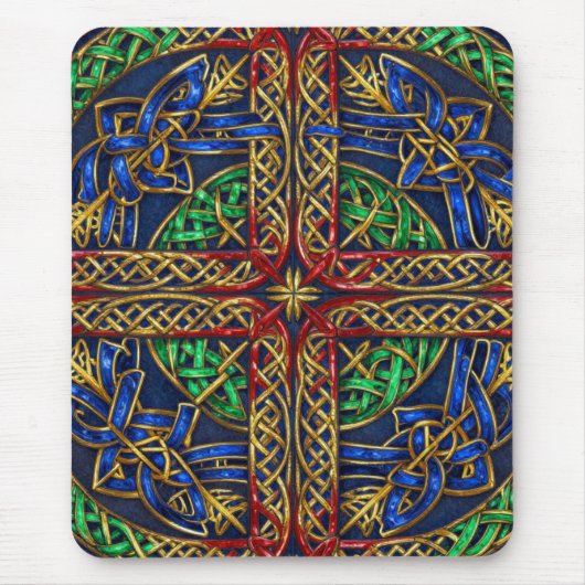 Antieke Middeleeuwse Keltische Knopen Muismat (Voorkant)