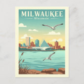Antieke Milwaukee Wisconsin Briefkaart (Voorkant)