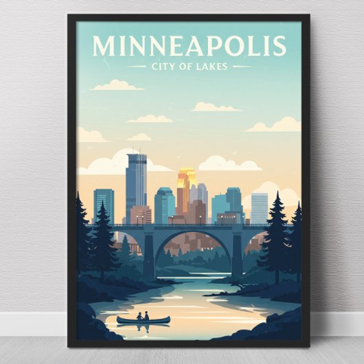 Antieke Minneapolis Poster