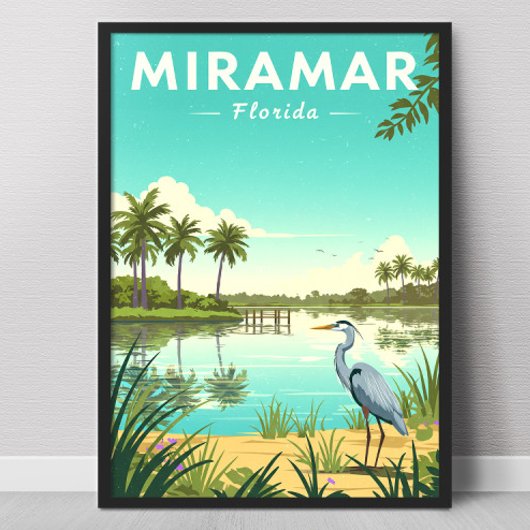 Antieke Miramar Florida Poster