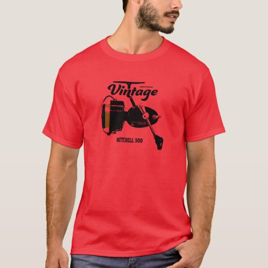 Antieke Mitchell 300 Visspoel Overgroot T-shirt (Voorkant)