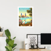 Antieke Mobile Alabama Poster (Thuiskantoor)