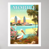Antieke Mobile Alabama Poster (Voorkant)