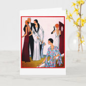Antieke modekaart kaart (Gele Bloem)