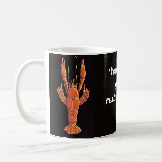 Antieke mok met kreeft (Links)