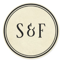 Antieke monogram enveloppe zegel