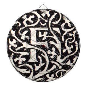 Antieke Monogram F Art Nouveau Letter Dartbord